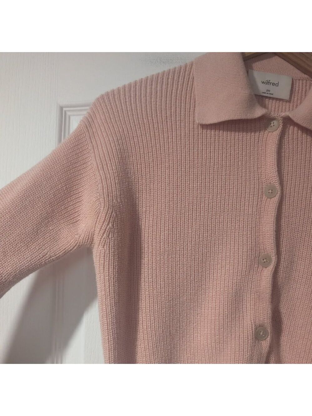 Aritzia Wilfred | Nextdoor Sweater Merino Wool Cotton Cardigan - 2XS - Picture 9 of 10